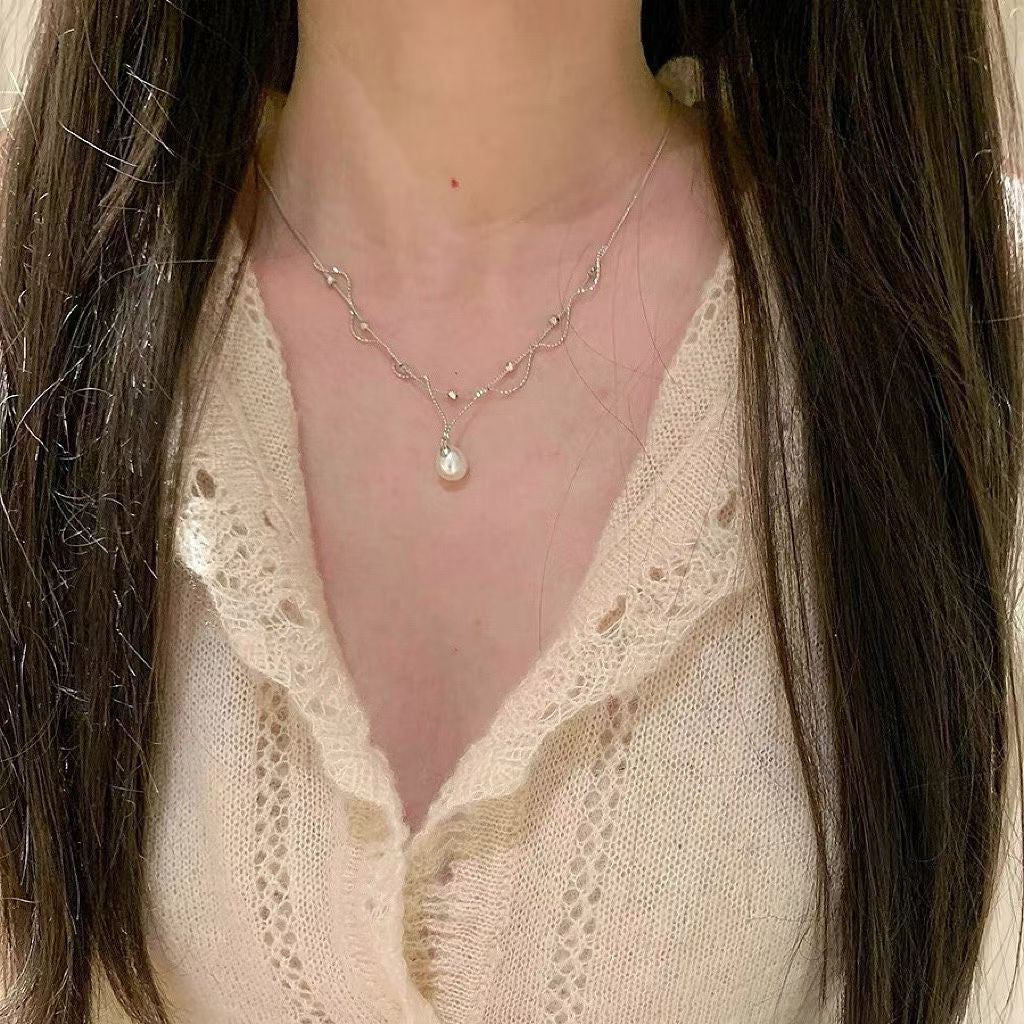 "Pearl Romance" Delicate Lace Choker Necklace